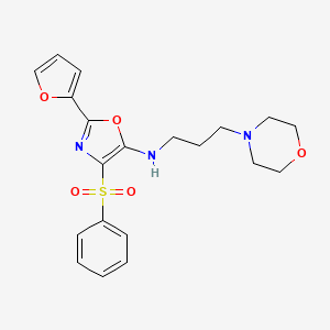 2-(2-furyl)-N-[3-(4-morpholinyl)propyl]-4-(phenylsulfonyl)-1,3-oxazol-5-amine