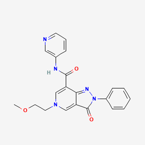 5-(2-methoxyethyl)-3-oxo-2-phenyl-N-(pyridin-3-yl)-3,5-dihydro-2H-pyrazolo[4,3-c]pyridine-7-carboxamide