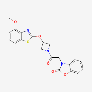 3-(2-(3-((4-methoxybenzo[d]thiazol-2-yl)oxy)azetidin-1-yl)-2-oxoethyl)benzo[d]oxazol-2(3H)-one