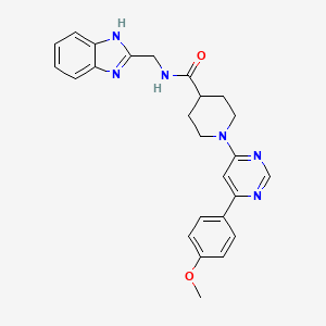 N-((1H-benzo[d]imidazol-2-yl)methyl)-1-(6-(4-methoxyphenyl)pyrimidin-4-yl)piperidine-4-carboxamide