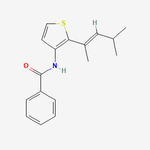 N-[2-[(E)-4-Methylpent-2-en-2-yl]thiophen-3-yl]benzamide