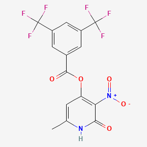 6-Methyl-3-nitro-2-oxo-1,2-dihydropyridin-4-yl 3,5-bis(trifluoromethyl)benzoate