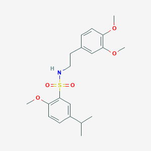 N-[2-(3,4-Dimethoxyphenyl)ethyl]-2-methoxy-5-propan-2-ylbenzenesulfonamide