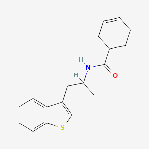 N-(1-(benzo[b]thiophen-3-yl)propan-2-yl)cyclohex-3-enecarboxamide