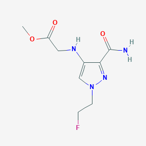 Methyl 2-[[3-carbamoyl-1-(2-fluoroethyl)pyrazol-4-yl]amino]acetate