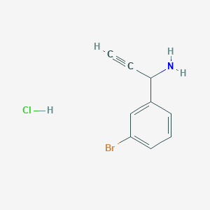 1-(3-Bromophenyl)prop-2-yn-1-amine;hydrochloride