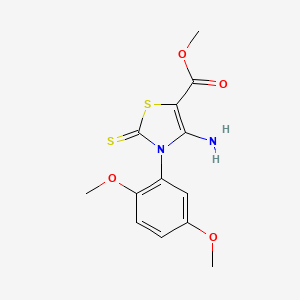 Methyl 4-amino-3-(2,5-dimethoxyphenyl)-2-sulfanylidene-1,3-thiazole-5-carboxylate