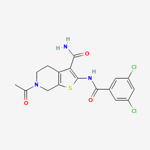 6-Acetyl-2-(3,5-dichlorobenzamido)-4,5,6,7-tetrahydrothieno[2,3-c]pyridine-3-carboxamide