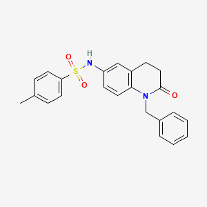 molecular formula C23H22N2O3S B2406342 N-(1-benzyl-2-oxo-1,2,3,4-tetrahydroquinolin-6-yl)-4-methylbenzenesulfonamide CAS No. 951572-98-8