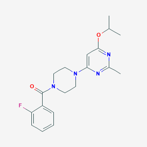 (2-Fluorophenyl)(4-(6-isopropoxy-2-methylpyrimidin-4-yl)piperazin-1-yl)methanone
