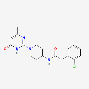 2-(2-chlorophenyl)-N-(1-(4-methyl-6-oxo-1,6-dihydropyrimidin-2-yl)piperidin-4-yl)acetamide
