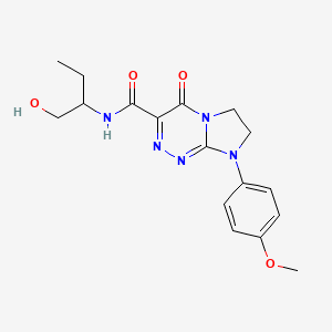 molecular formula C17H21N5O4 B2406391 N-(1-hydroxybutan-2-yl)-8-(4-methoxyphenyl)-4-oxo-4,6,7,8-tetrahydroimidazo[2,1-c][1,2,4]triazine-3-carboxamide CAS No. 946360-97-0