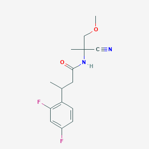 molecular formula C15H18F2N2O2 B2406409 N-(1-cyano-2-methoxy-1-methylethyl)-3-(2,4-difluorophenyl)butanamide CAS No. 1445110-10-0
