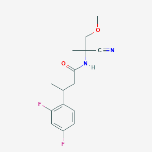 N-(1-cyano-2-methoxy-1-methylethyl)-3-(2,4-difluorophenyl)butanamide