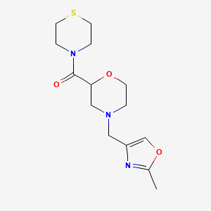 [4-[(2-Methyl-1,3-oxazol-4-yl)methyl]morpholin-2-yl]-thiomorpholin-4-ylmethanone