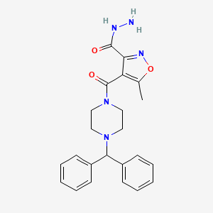 4-[(4-Benzhydrylpiperazino)carbonyl]-5-methyl-3-isoxazolecarbohydrazide