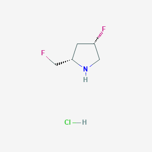 molecular formula C5H10ClF2N B2406428 (2S,4S)-4-Fluoro-2-(fluoromethyl)pyrrolidine hydrochloride CAS No. 1951424-95-5