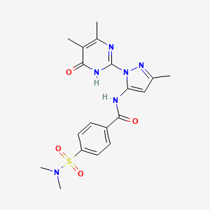 N-(1-(4,5-dimethyl-6-oxo-1,6-dihydropyrimidin-2-yl)-3-methyl-1H-pyrazol-5-yl)-4-(N,N-dimethylsulfamoyl)benzamide