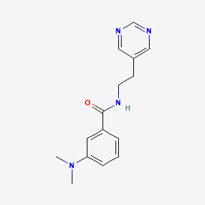 3-(dimethylamino)-N-(2-(pyrimidin-5-yl)ethyl)benzamide