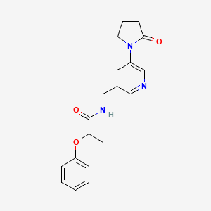 N-{[5-(2-oxopyrrolidin-1-yl)pyridin-3-yl]methyl}-2-phenoxypropanamide