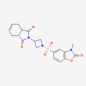 2-(1-((3-methyl-2-oxo-2,3-dihydrobenzo[d]oxazol-5-yl)sulfonyl)azetidin-3-yl)-3a,4,7,7a-tetrahydro-1H-isoindole-1,3(2H)-dione
