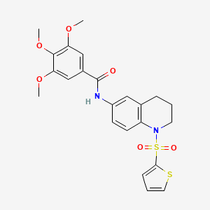 3,4,5-trimethoxy-N-(1-(thiophen-2-ylsulfonyl)-1,2,3,4-tetrahydroquinolin-6-yl)benzamide
