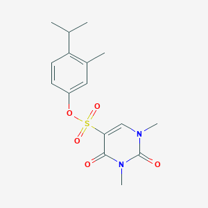 B2406505 (3-Methyl-4-propan-2-ylphenyl) 1,3-dimethyl-2,4-dioxopyrimidine-5-sulfonate CAS No. 869070-47-3