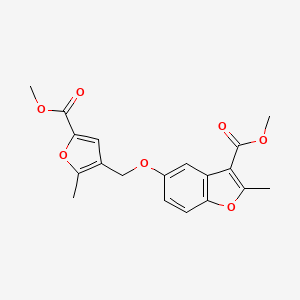 5-[(5-Methoxycarbonyl-2-methyl-3-furanyl)methoxy]-2-methyl-3-benzofurancarboxylic acid methyl ester