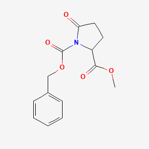molecular formula C14H15NO5 B2406545 1-BENZYL 2-METHYL 5-OXOPYRROLIDINE-1,2-DICARBOXYLATE CAS No. 848467-48-1