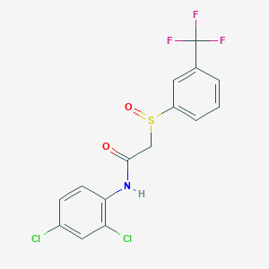 N-(2,4-dichlorophenyl)-2-{[3-(trifluoromethyl)phenyl]sulfinyl}acetamide