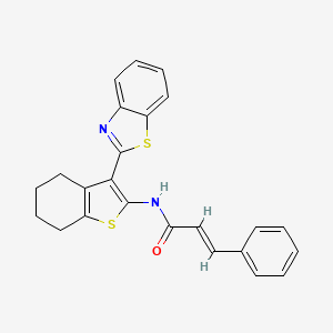 N-(3-(benzo[d]thiazol-2-yl)-4,5,6,7-tetrahydrobenzo[b]thiophen-2-yl)cinnamamide