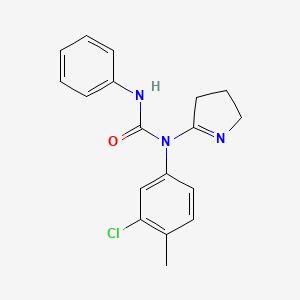 1-(3-chloro-4-methylphenyl)-1-(3,4-dihydro-2H-pyrrol-5-yl)-3-phenylurea