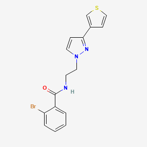 2-bromo-N-(2-(3-(thiophen-3-yl)-1H-pyrazol-1-yl)ethyl)benzamide