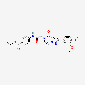 ethyl 4-({[2-(3,4-dimethoxyphenyl)-4-oxopyrazolo[1,5-a]pyrazin-5(4H)-yl]acetyl}amino)benzoate