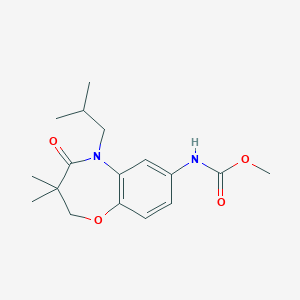 Methyl (5-isobutyl-3,3-dimethyl-4-oxo-2,3,4,5-tetrahydrobenzo[b][1,4]oxazepin-7-yl)carbamate