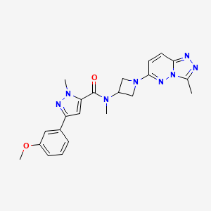 3-(3-methoxyphenyl)-N,1-dimethyl-N-(1-(3-methyl-[1,2,4]triazolo[4,3-b]pyridazin-6-yl)azetidin-3-yl)-1H-pyrazole-5-carboxamide