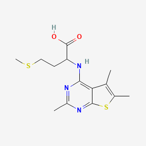 4-Methylthio-2-[(2,5,6-trimethylthiopheno[3,2-e]pyrimidin-4-yl)amino]butanoic acid