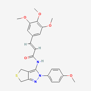 (E)-N-(2-(4-methoxyphenyl)-4,6-dihydro-2H-thieno[3,4-c]pyrazol-3-yl)-3-(3,4,5-trimethoxyphenyl)acrylamide