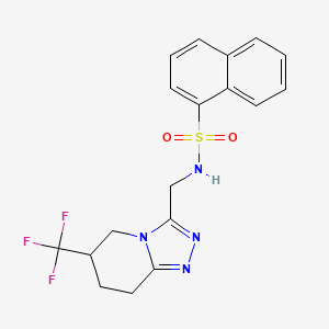 N-((6-(trifluoromethyl)-5,6,7,8-tetrahydro-[1,2,4]triazolo[4,3-a]pyridin-3-yl)methyl)naphthalene-1-sulfonamide