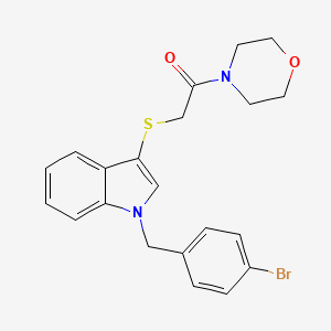 molecular formula C21H21BrN2O2S B2406627 2-((1-(4-bromobenzyl)-1H-indol-3-yl)thio)-1-morpholinoethanone CAS No. 681274-18-0