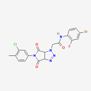 N-(4-bromo-2-fluorophenyl)-2-[5-(3-chloro-4-methylphenyl)-4,6-dioxo-4,5,6,6a-tetrahydropyrrolo[3,4-d][1,2,3]triazol-1(3aH)-yl]acetamide