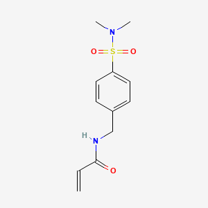 molecular formula C12H16N2O3S B2406631 N-{[4-(dimethylsulfamoyl)phenyl]methyl}prop-2-enamide CAS No. 2097863-93-7