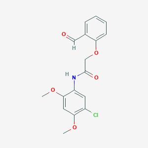 N-(5-chloro-2,4-dimethoxyphenyl)-2-(2-formylphenoxy)acetamide