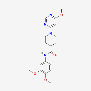 molecular formula C19H24N4O4 B2406654 N-(3,4-dimethoxyphenyl)-1-(6-methoxypyrimidin-4-yl)piperidine-4-carboxamide CAS No. 1251622-42-0