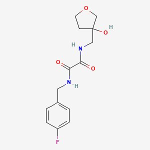 molecular formula C14H17FN2O4 B2406718 N1-(4-fluorobenzyl)-N2-((3-hydroxytetrahydrofuran-3-yl)methyl)oxalamide CAS No. 2034605-36-0