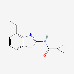 molecular formula C13H14N2OS B2406730 N-(4-ethyl-1,3-benzothiazol-2-yl)cyclopropanecarboxamide CAS No. 32895-07-1
