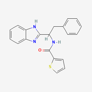 molecular formula C20H17N3OS B2406739 N-[1-(1H-benzimidazol-2-yl)-2-phenylethyl]thiophene-2-carboxamide CAS No. 874613-69-1