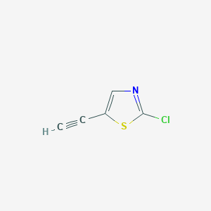 molecular formula C5H2ClNS B2406760 2-Chloro-5-ethynyl-1,3-thiazole CAS No. 1909337-22-9