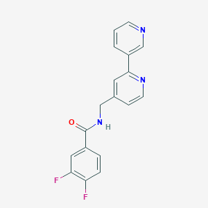 molecular formula C18H13F2N3O B2406761 N-([2,3'-bipyridin]-4-ylmethyl)-3,4-difluorobenzamide CAS No. 1904178-70-6