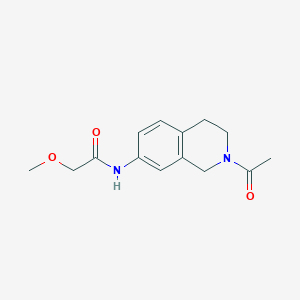 molecular formula C14H18N2O3 B2406763 N-(2-acetyl-1,2,3,4-tetrahydroisoquinolin-7-yl)-2-methoxyacetamide CAS No. 955757-59-2